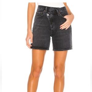 Agolde Black Jean Shorts